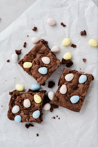 Mini Egg Brownies - Regular Size Closeup